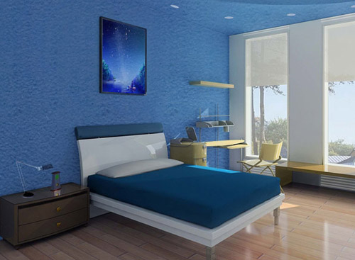 藍(lán)色的真石漆