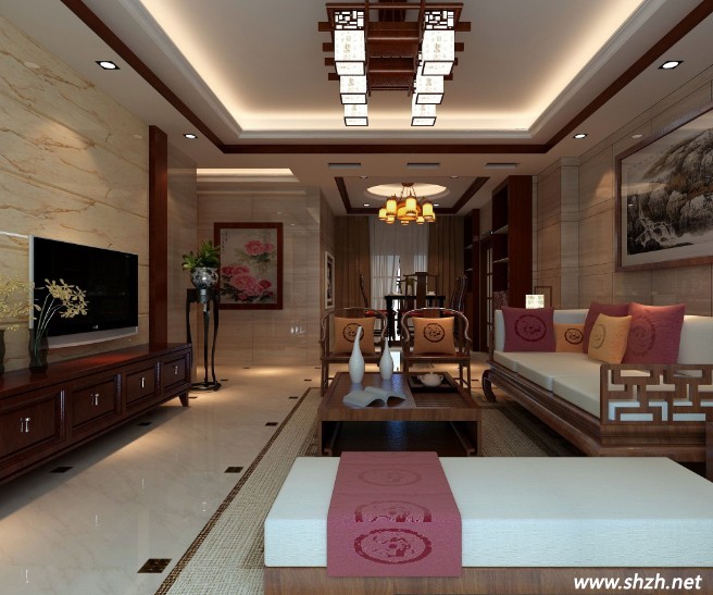 別墅裝修 中式風(fēng)格 簡約