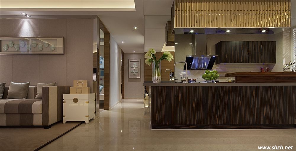 簡(jiǎn)歐混搭中式客廳裝修