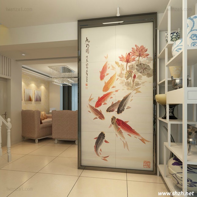 九魚圖玄關裝飾畫