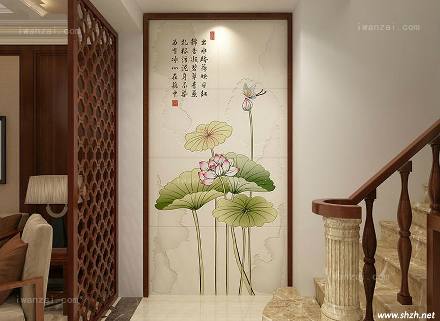 蓮花玄關裝飾畫