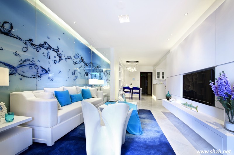 藍白地中?？蛷d裝修