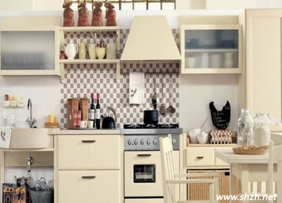 乳白色田園風(fēng)廚房